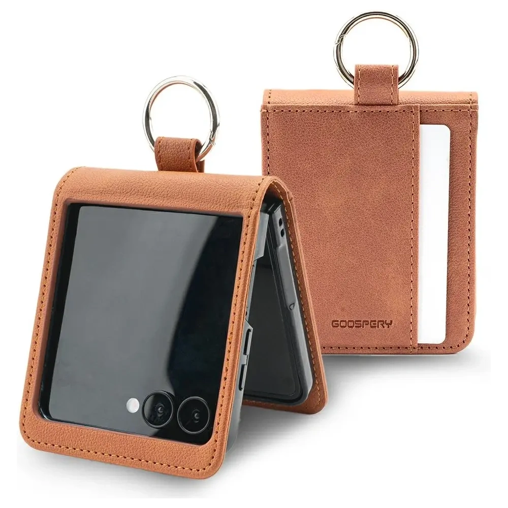 Etui Mercury Basic Diary do Samsung Galaxy Z Flip7 jasnobrązowy