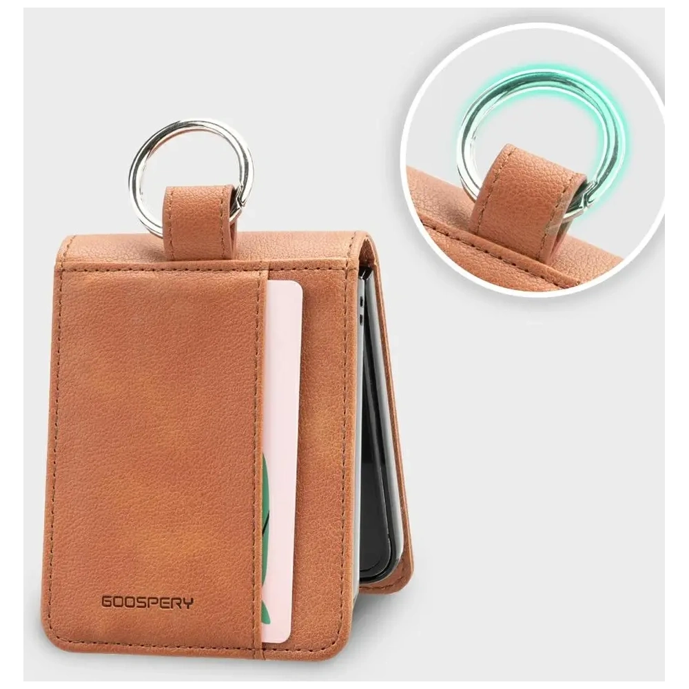Etui Mercury Basic Diary do Samsung Galaxy Z Flip7 jasnobrązowy