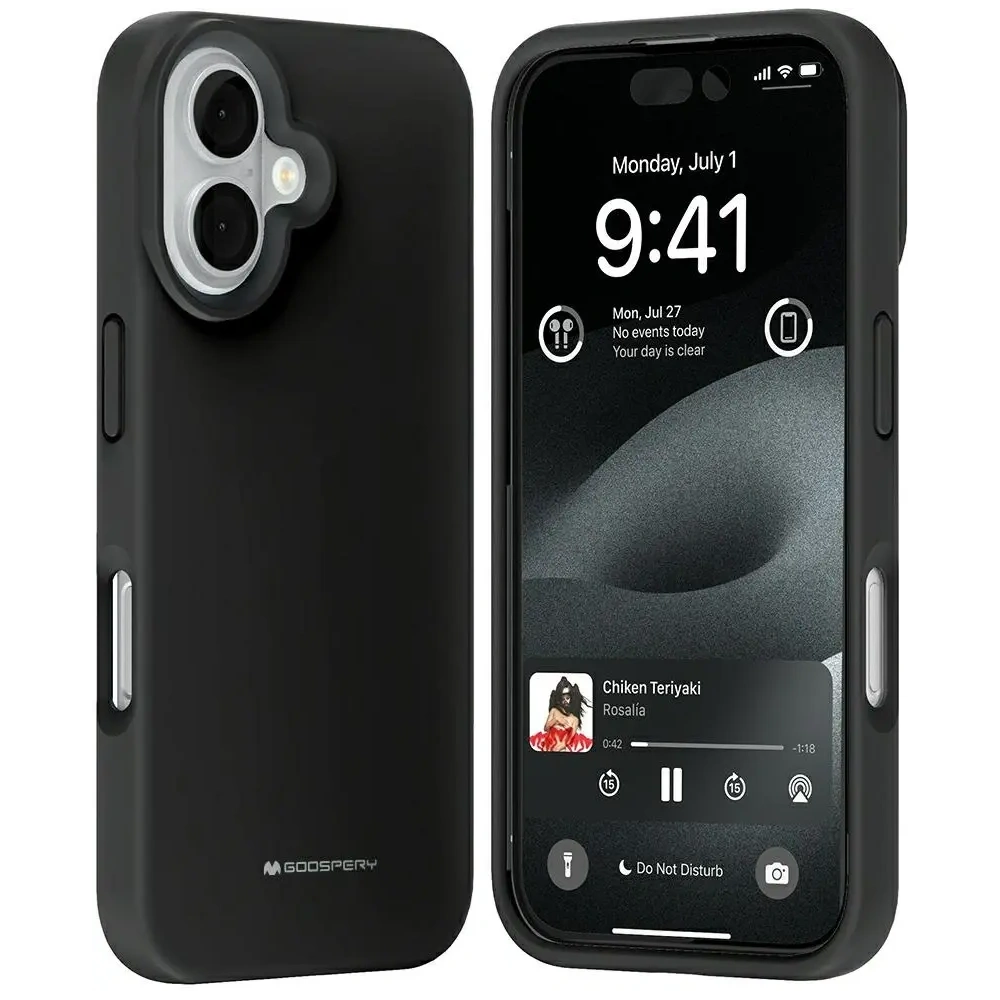 Etui Mercury Pure MagSafe Silicone do Apple iPhone 16 czarny