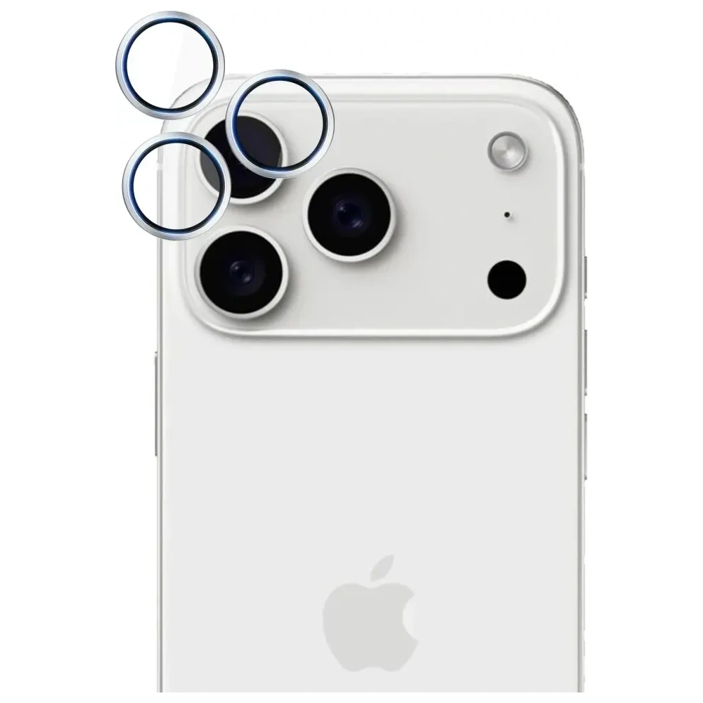 Ochrona na obiektyw aparatu 3MK HARDY Lens Protection Pro do Apple iPhone 17 Pro /17 Pro Max srebrny