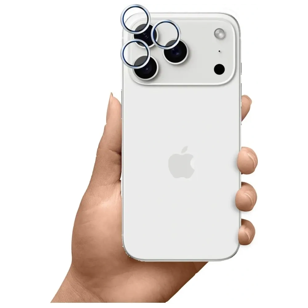 Ochrona na obiektyw aparatu 3MK HARDY Lens Protection Pro do Apple iPhone 17 Pro /17 Pro Max srebrny