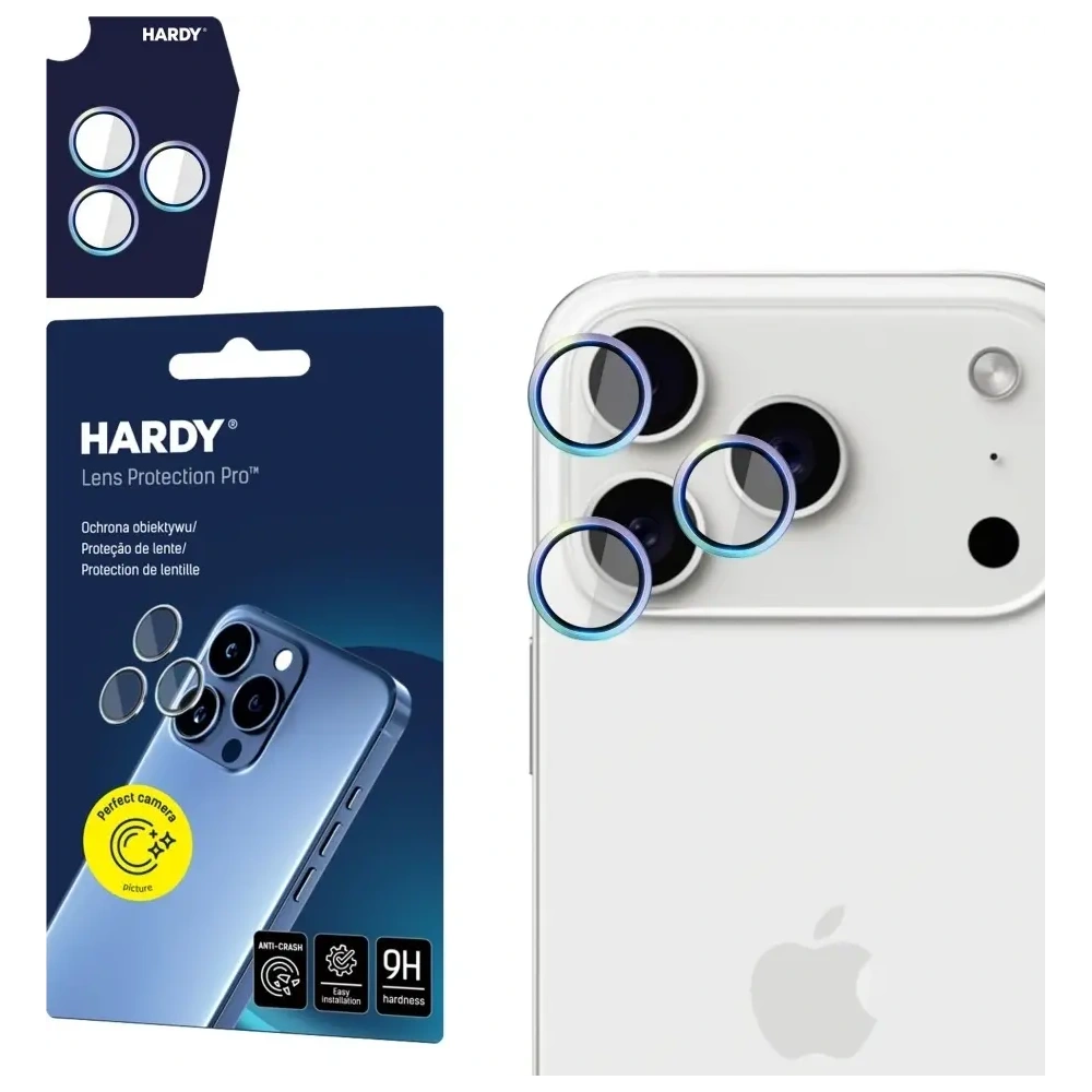 Ochrona na obiektyw aparatu 3MK HARDY Lens Protection Pro do Apple iPhone 17 Pro /17 Pro Max wielokolorowy