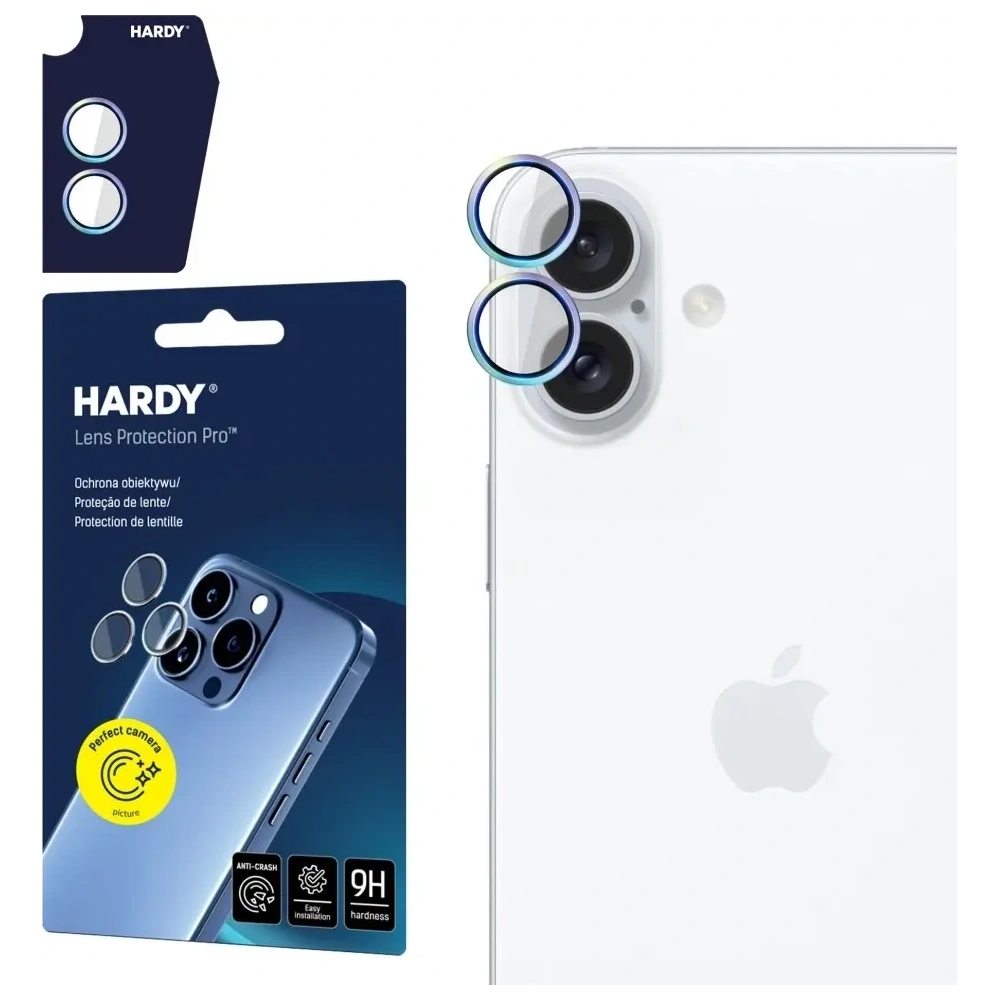 Ochrona na obiektyw aparatu 3MK HARDY Lens Protection Pro do Apple iPhone 17 wielokolorowy