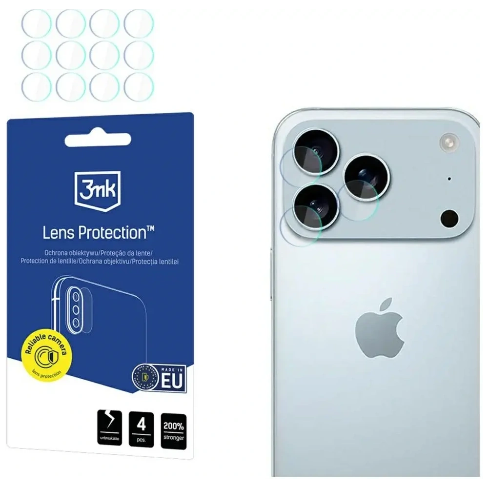 Ochrona na obiektyw aparatu 3MK Lens Protection do Apple iPhone 17 Pro Max [4 PACK]