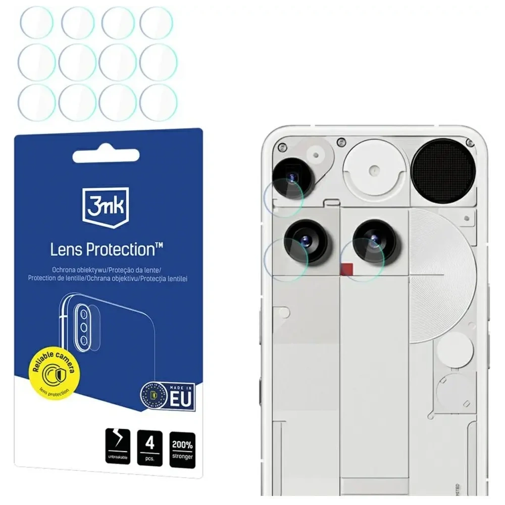 Ochrona na obiektyw aparatu 3MK Lens Protection do Nothing Phone (3) [4 PACK]