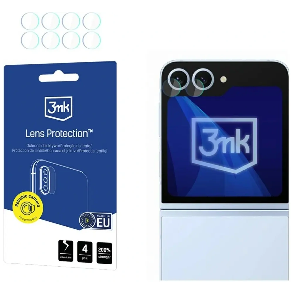 Ochrona na obiektyw aparatu 3MK Lens Protection do Samsung Galaxy Z Flip6 [4 PACK]
