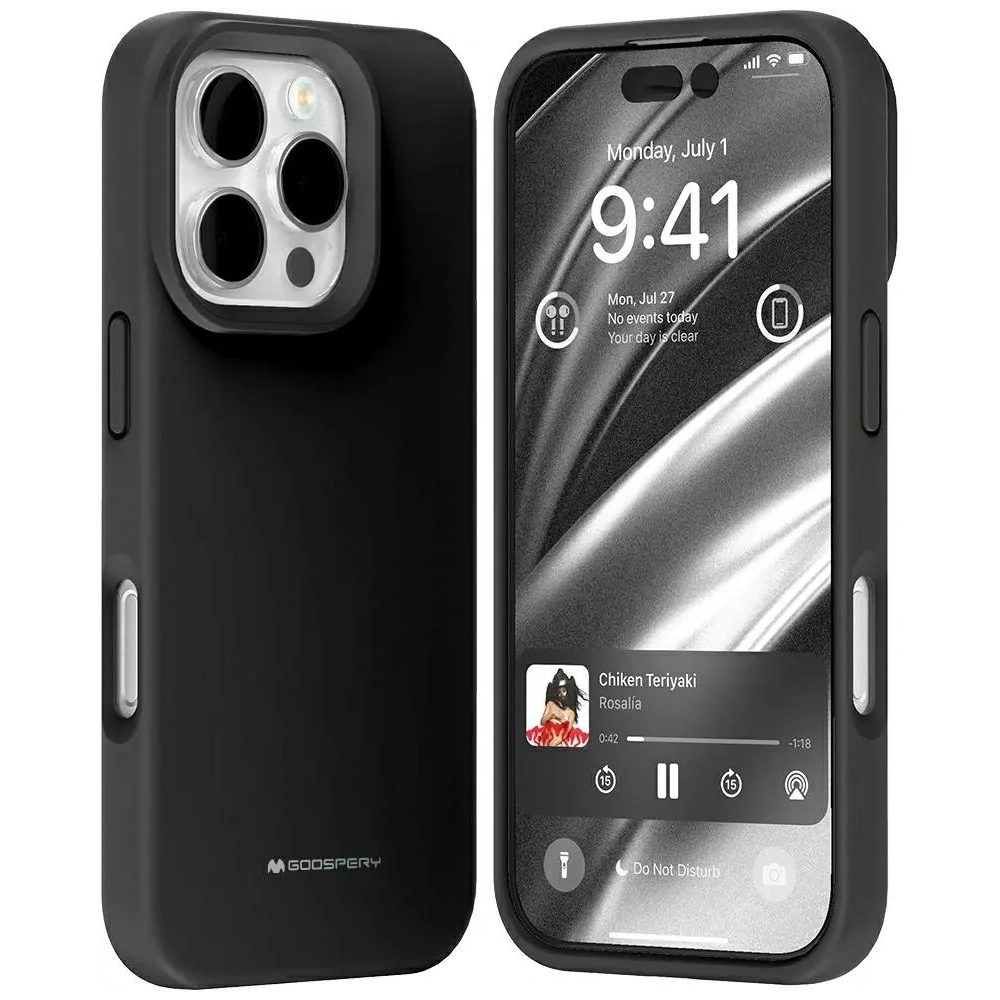 Etui Mercury Pure MagSafe Silicone do Apple iPhone 16 Pro czarny