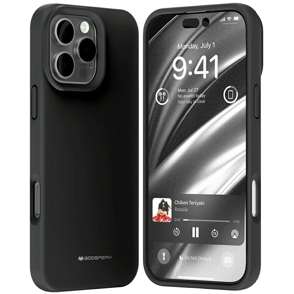 Etui Mercury Pure MagSafe Silicone do Apple iPhone 16 Pro Max czarny