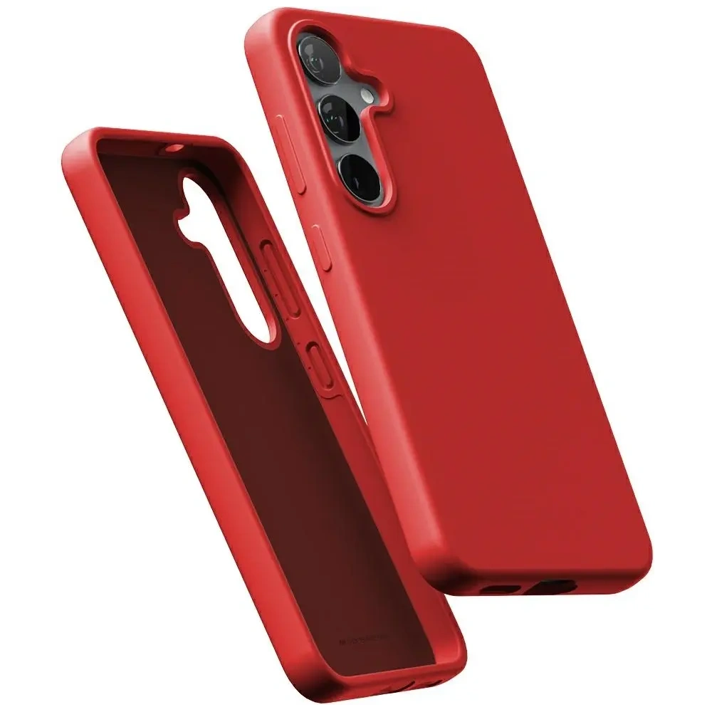 Etui Mercury Pure MagSafe Silicone do Samsung Galaxy S25+ Plus czerwony