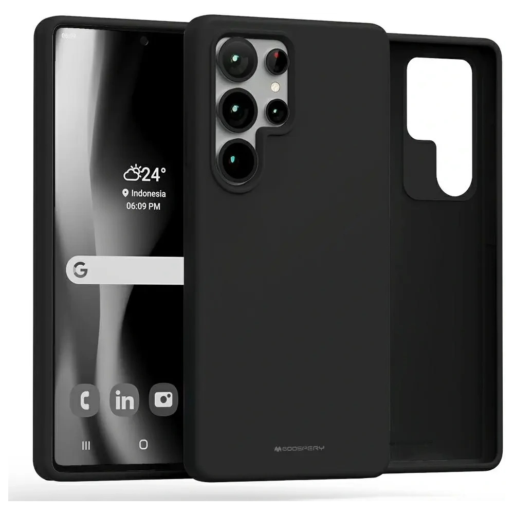 Etui Mercury Pure MagSafe Silicone do Samsung Galaxy S25 Ultra czarny