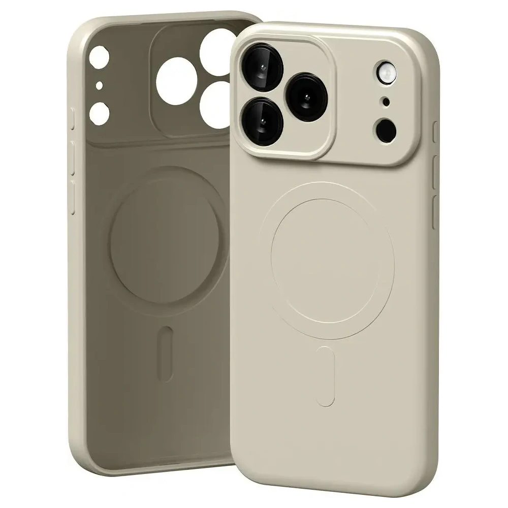 Etui Mercury Semi-Silicone MagSafe do Apple iPhone 17 Pro Max kamienny