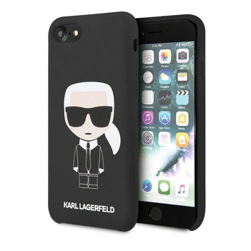 Kup Etui Karl Lagerfeld KLHCI8SLFKBK Apple iPhone SE 2022/SE 2020/8/7 hardcase negru/black Silicone Iconic - KLD302BLK - {ean13} - Sklep Home Screen