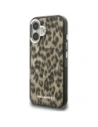 Etui Karl Lagerfeld IML Leopard Pattern MagSafe do Apple iPhone 16 brązowy
