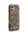 Etui Karl Lagerfeld IML Leopard Pattern MagSafe do Apple iPhone 16 brązowy