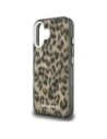 Etui Karl Lagerfeld IML Leopard Pattern MagSafe do Apple iPhone 16 brązowy