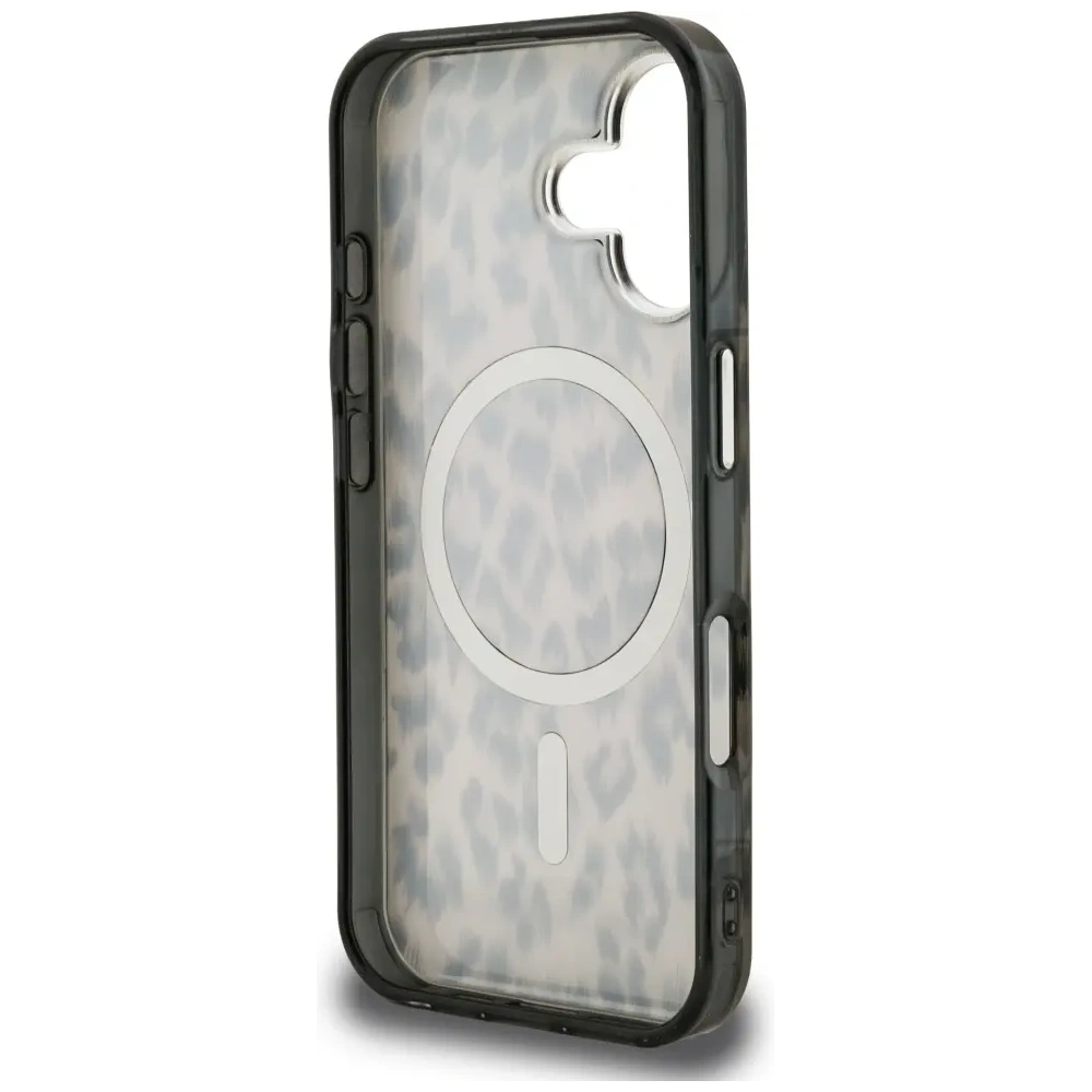 Etui Karl Lagerfeld IML Leopard Pattern MagSafe do Apple iPhone 16 brązowy