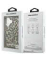 Etui Karl Lagerfeld IML Leopard Pattern MagSafe do Apple iPhone 16 brązowy