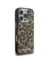 Etui Karl Lagerfeld IML Leopard Pattern MagSafe do Apple iPhone 16 Pro brązowy
