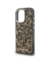 Etui Karl Lagerfeld IML Leopard Pattern MagSafe do Apple iPhone 16 Pro brązowy