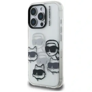 Etui Karl Lagerfeld IML Multi K&C Head Pattern do Apple iPhone 16 Pro Max przezroczysty
