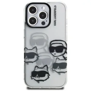 Etui Karl Lagerfeld IML Multi K&C Head Pattern do Apple iPhone 16 Pro Max przezroczysty