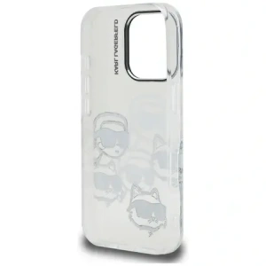 Etui Karl Lagerfeld IML Multi K&C Head Pattern do Apple iPhone 16 Pro Max przezroczysty