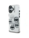 Etui Karl Lagerfeld IML Multi K&C Head Pattern do Apple iPhone 16 przezroczysty