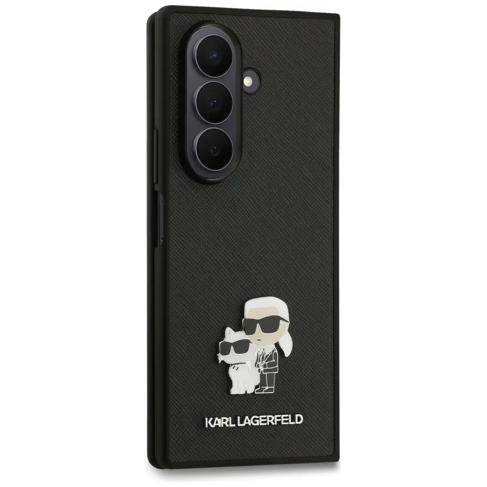 Etui Karl Lagerfeld Saffiano Karl&Choupette Pin do Samsung Galaxy Z Fold7 czarny