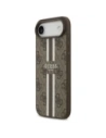 Etui Guess 4G Printed Stripes MagSafe do Apple iPhone 17 Air brązowy