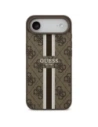 Etui Guess 4G Printed Stripes MagSafe do Apple iPhone 17 Air brązowy