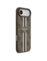 Etui Guess 4G Printed Stripes MagSafe do Apple iPhone 17 Air brązowy