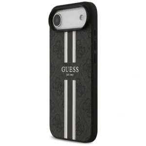 Etui Guess 4G Printed Stripes MagSafe do Apple iPhone 17 Air czarny
