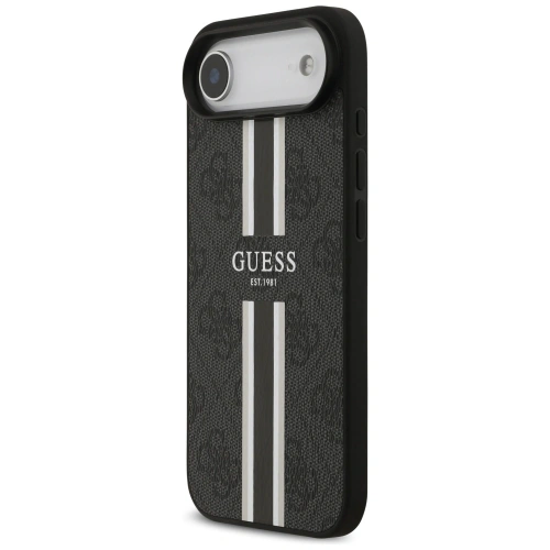 Etui Guess 4G Printed Stripes MagSafe do Apple iPhone 17 Air czarny