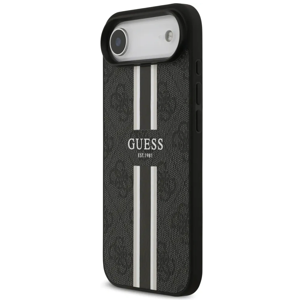 Etui Guess 4G Printed Stripes MagSafe do Apple iPhone Air czarny