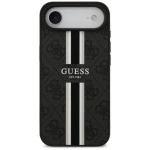 Etui Guess 4G Printed Stripes MagSafe do Apple iPhone 17 Air czarny