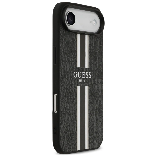 Etui Guess 4G Printed Stripes MagSafe do Apple iPhone 17 Air czarny