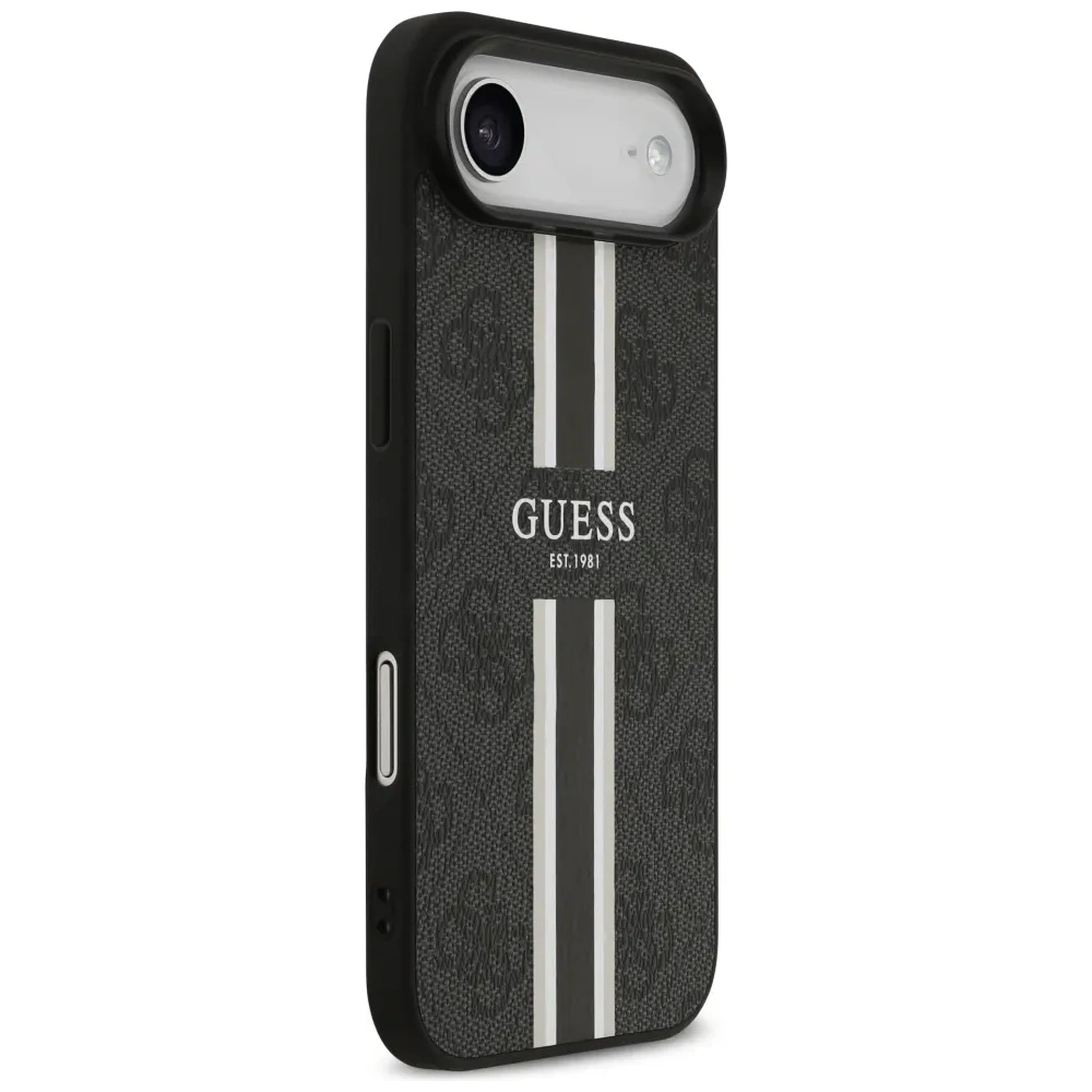 Etui Guess 4G Printed Stripes MagSafe do Apple iPhone Air czarny