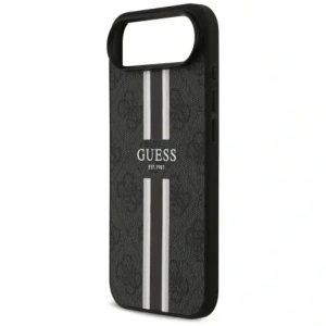 Etui Guess 4G Printed Stripes MagSafe do Apple iPhone 17 Air czarny