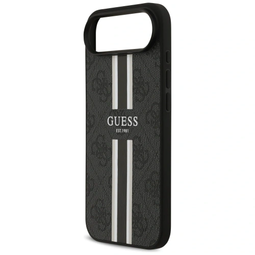 Etui Guess 4G Printed Stripes MagSafe do Apple iPhone 17 Air czarny