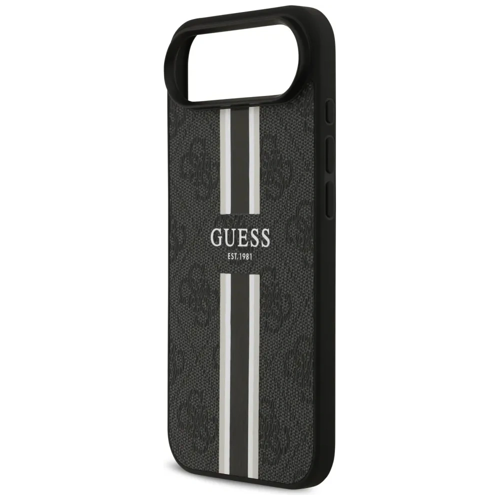 Etui Guess 4G Printed Stripes MagSafe do Apple iPhone Air czarny
