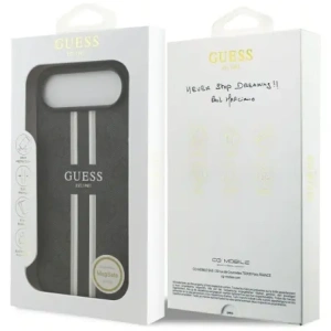 Etui Guess 4G Printed Stripes MagSafe do Apple iPhone 17 Air czarny