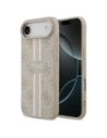 Etui Guess 4G Printed Stripes MagSafe do Apple iPhone 17 Air różowy