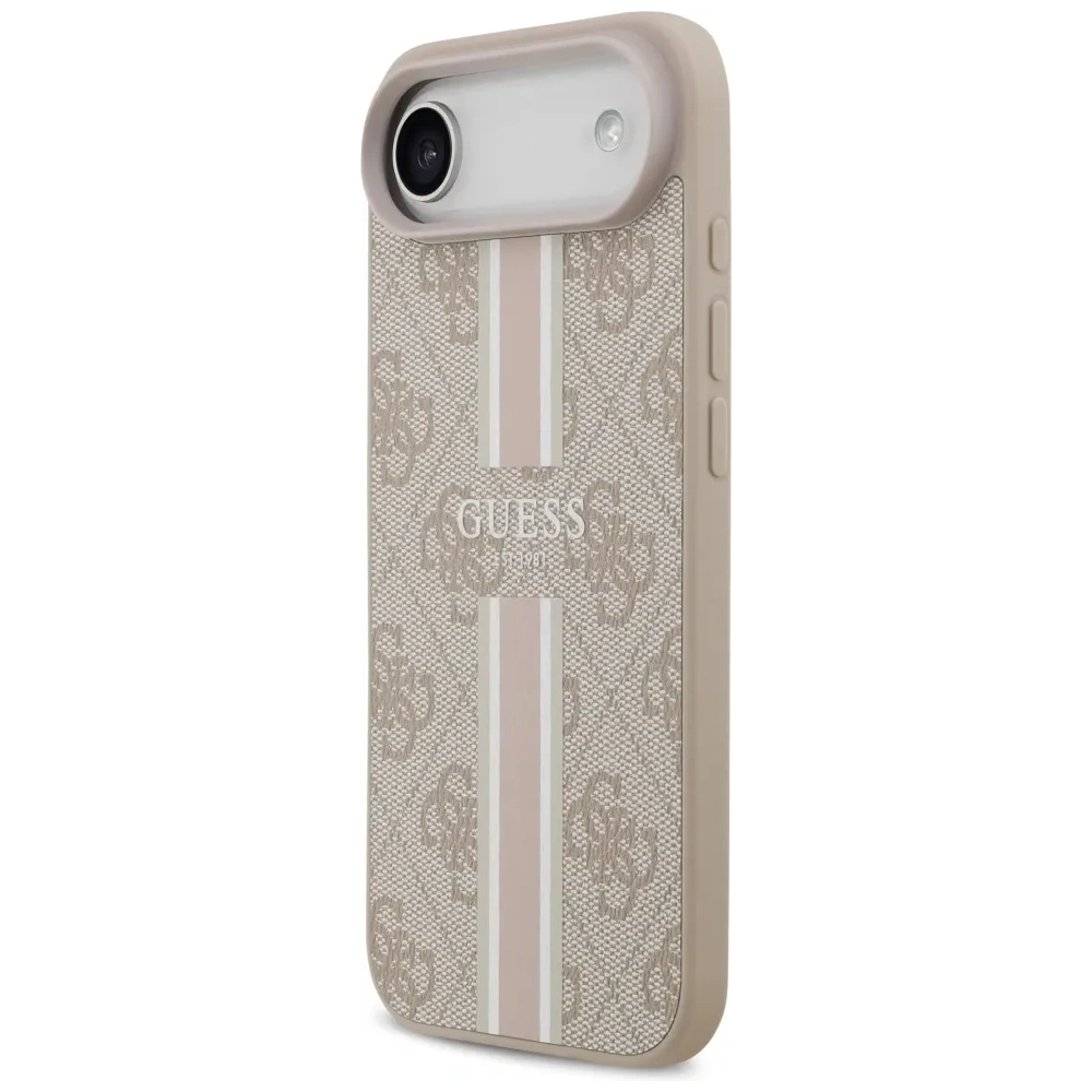 Etui Guess 4G Printed Stripes MagSafe do Apple iPhone Air różowy