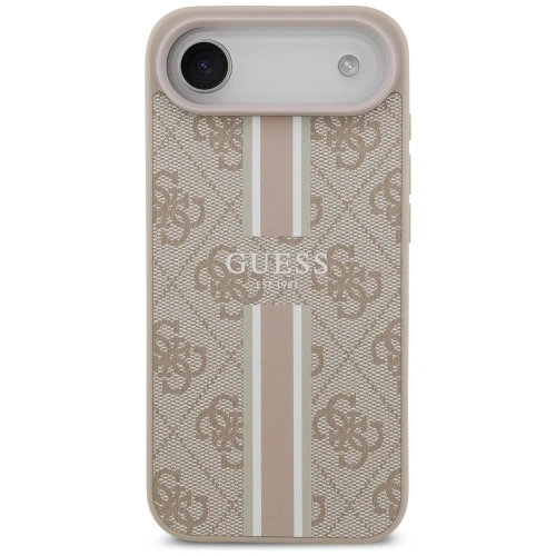 Etui Guess 4G Printed Stripes MagSafe do Apple iPhone 17 Air różowy