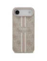 Etui Guess 4G Printed Stripes MagSafe do Apple iPhone 17 Air różowy
