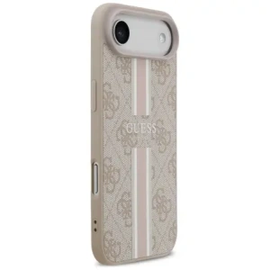 Etui Guess 4G Printed Stripes MagSafe do Apple iPhone 17 Air różowy