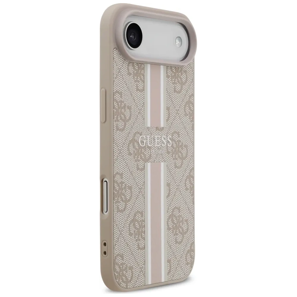 Etui Guess 4G Printed Stripes MagSafe do Apple iPhone Air różowy