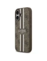 Etui Guess 4G Printed Stripes MagSafe do Apple iPhone 17 brązowy