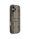 Etui Guess 4G Printed Stripes MagSafe do Apple iPhone 17 brązowy