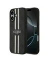 Etui Guess 4G Printed Stripes MagSafe do Apple iPhone 17 czarny